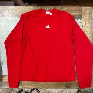 Adidas red long sleeve shirt
